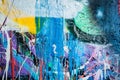 Dripping paint graffiti wall Royalty Free Stock Photo