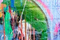 Dripping paint graffiti wall Royalty Free Stock Photo