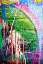 Dripping paint graffiti wall Royalty Free Stock Photo