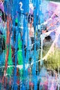 Dripping paint graffiti wall Royalty Free Stock Photo