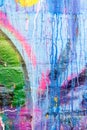 Dripping paint graffiti wall Royalty Free Stock Photo