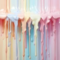 Dripping paint, pastel color, pastel image of paint slowly trickling down a surface