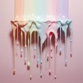 Dripping paint, pastel color, pastel image of paint slowly trickling down a surface