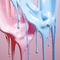 Dripping paint, pastel color, pastel image of paint slowly trickling down a surface