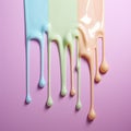 Dripping paint, pastel color, pastel image of paint slowly trickling down a surface