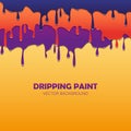 dripping paint vector background with various color