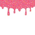 Dripping Pink Donut Glaze Background