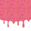 Dripping Pink Donut Glaze Background