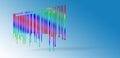 Dripping Rainbow Bar code Royalty Free Stock Photo