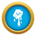 Dripping slime icon blue vector isolated Royalty Free Stock Photo