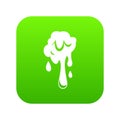 Dripping slime icon digital green