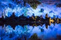 Dripstone cave, Reed Flute Cave, Guilin, Guangxi, China Royalty Free Stock Photo