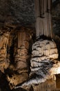 Dripstone column in the famous karst cave