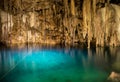 Dripstones in XKeken Cenote near Valladolid, Yucatan, Mexico Royalty Free Stock Photo