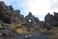 Dritvik Rock Formations on a Black Sand Beach