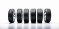 drive auto rubber automobile background object wheel tyre isolated tire car. Generative AI.