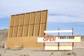 Drive-in cinema in the desert Royalty Free Stock Photo