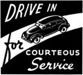 Drive In For Courteous Service Royalty Free Stock Photo
