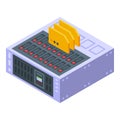 Drive data icon isometric vector. Card storage