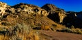 A drive through Dinosaur Provincial Park Alberta Canada Royalty Free Stock Photo