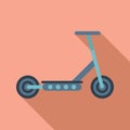 Drive electric scooter icon flat vector. Kick transport Royalty Free Stock Photo