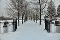 Drive Through a German Settlement Cemetery Royalty Free Stock Photo