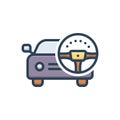 Color illustration icon for Drive, operate and ride Royalty Free Stock Photo