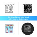 Drive through liquor store icon