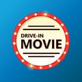 Drive-in movie sign. Royalty Free Stock Photo