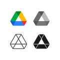 Drive new logo with various style options