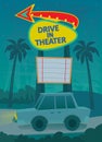 Drive In Poster Royalty Free Stock Photo