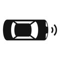 Drive safe accident icon simple vector. View stop control