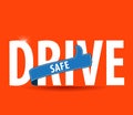 Drive safe and carefully icon/ safe driving concept Royalty Free Stock Photo