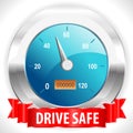 Drive safe and stay alive icon or symbol - safe driving concept vector Royalty Free Stock Photo