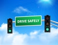 Drive safely memorial sign sticker icon Royalty Free Stock Photo