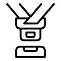 Drive safety icon outline vector. Car seat