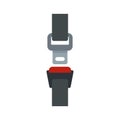 Drive seatbelt icon flat isolated vector