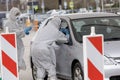 Drive-in stations to collect samples for coronavirus testing