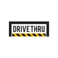 Drive thru text logo design template Royalty Free Stock Photo