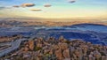 Views from the boardwalk at the summit of Mount Wellington, Tasmania, Australia. Royalty Free Stock Photo