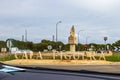 Drive to the roundabout with Cala Figuera inscription Mallorca Spain