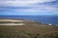 Drive to Teno and view to wind turbines on Tenerife Royalty Free Stock Photo