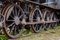 Drive wheels from an old steam locomotive