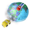 Drive world polution Royalty Free Stock Photo