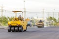 Driver control motor vehicle or heavy roller wheel tires or steamroller for road making or street - highway construction during