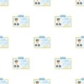 Driver document taxi.Plastik card taxi driver with photo Taxi station single icon in cartoon style vector symbol stock