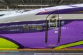 Driver door of 500 TYPE EVA High-speedShinkansen train.