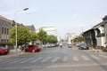 A driver driving cross the street in Luxihui CBD (Jiaxing,Zhejiang) Royalty Free Stock Photo