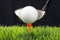 Driver and golfball Royalty Free Stock Photo