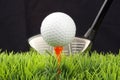 Driver and golfball Royalty Free Stock Photo